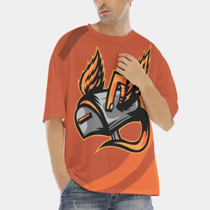 All-Over Print Men's Drop Shoulder T-shirt With Short Sleeve