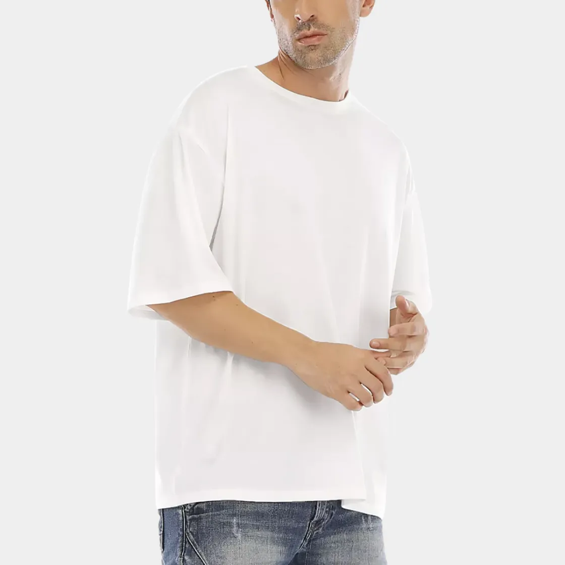 All-Over Print Men's Drop Shoulder T-shirt With Short Sleeve