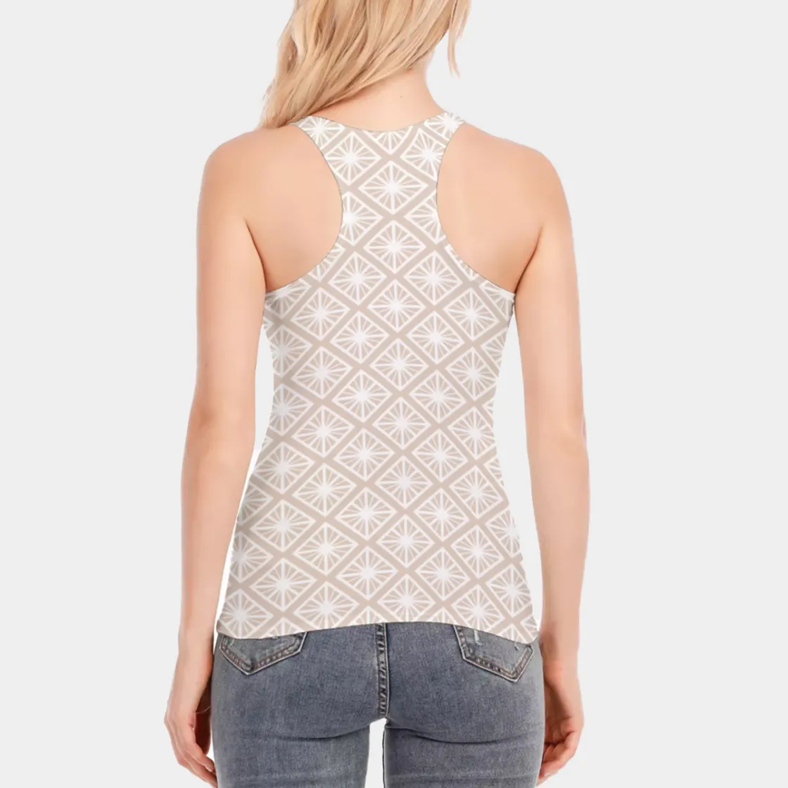 All-Over Print Women's Racer Vest | 190GSM Cotton