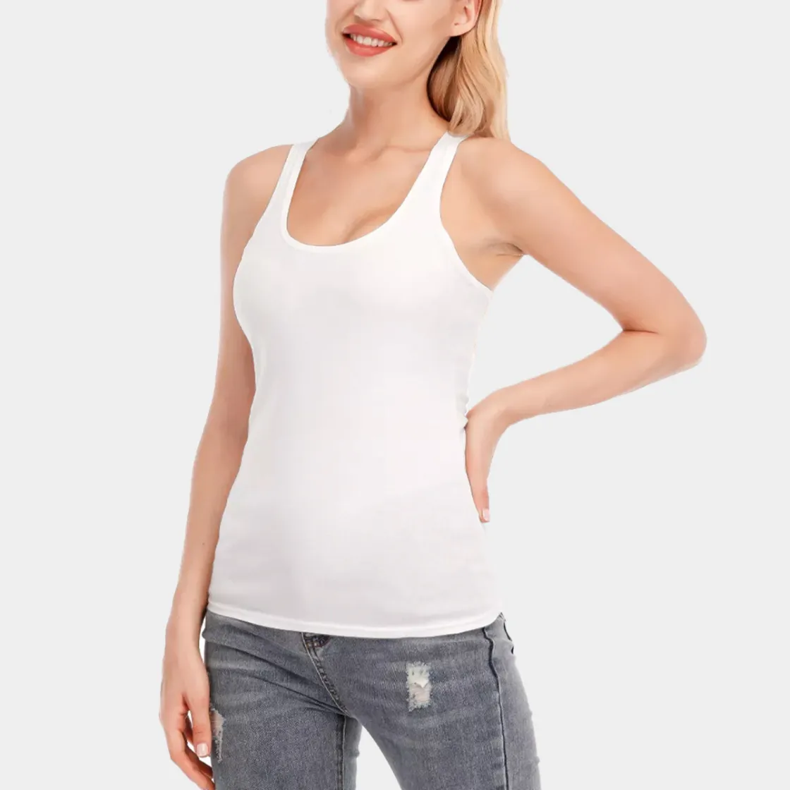 All-Over Print Women's Racer Vest | 190GSM Cotton
