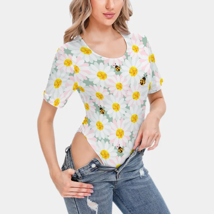 All-Over Print Women's Short Sleeve Bodysuit