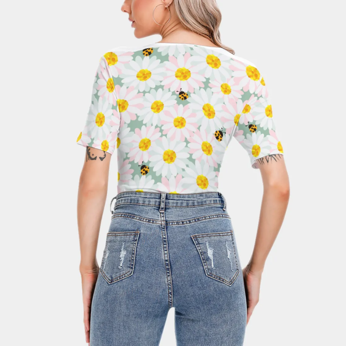 All-Over Print Women's Short Sleeve Bodysuit