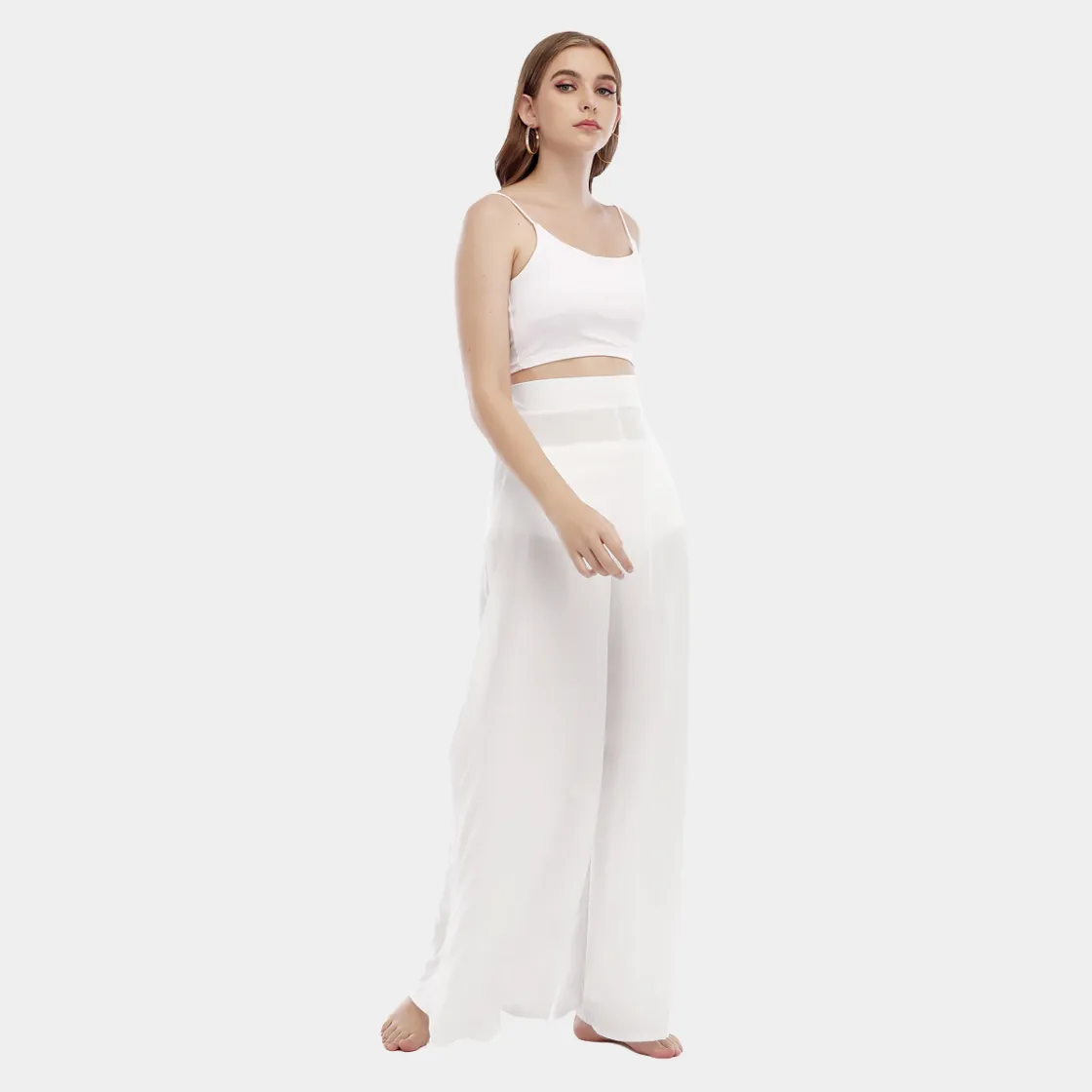 All-Over Print Women's High Waist Wide Leg Trousers