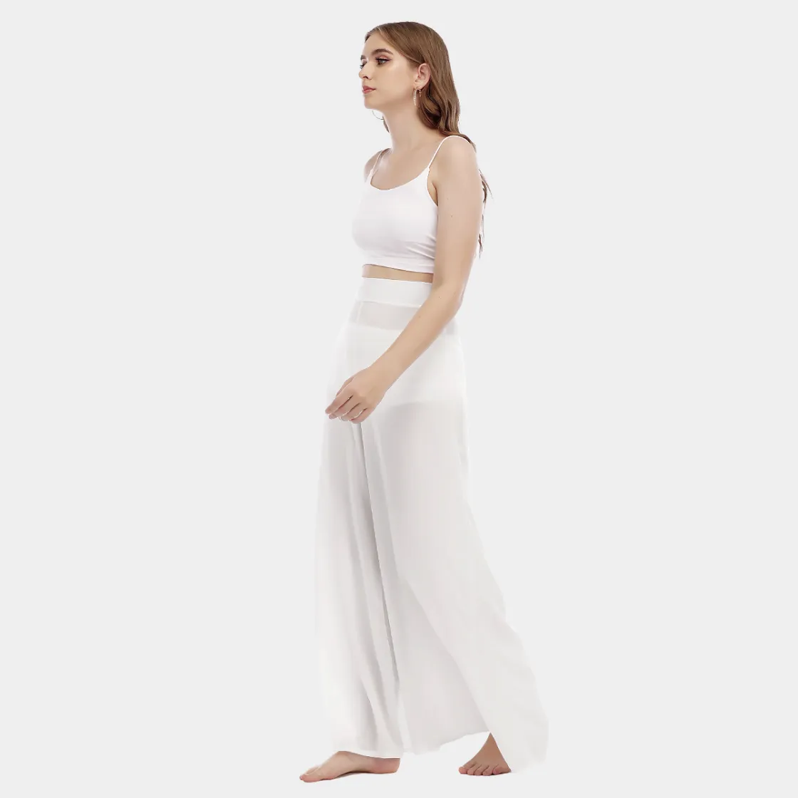 All-Over Print Women's High Waist Wide Leg Trousers