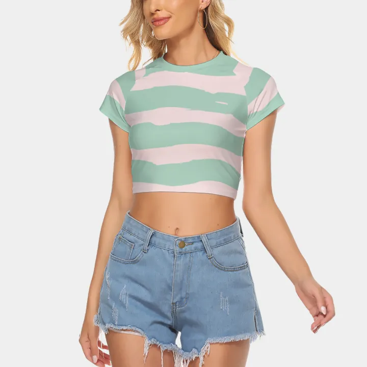 All-Over Print Women's Raglan Cropped T-shirt