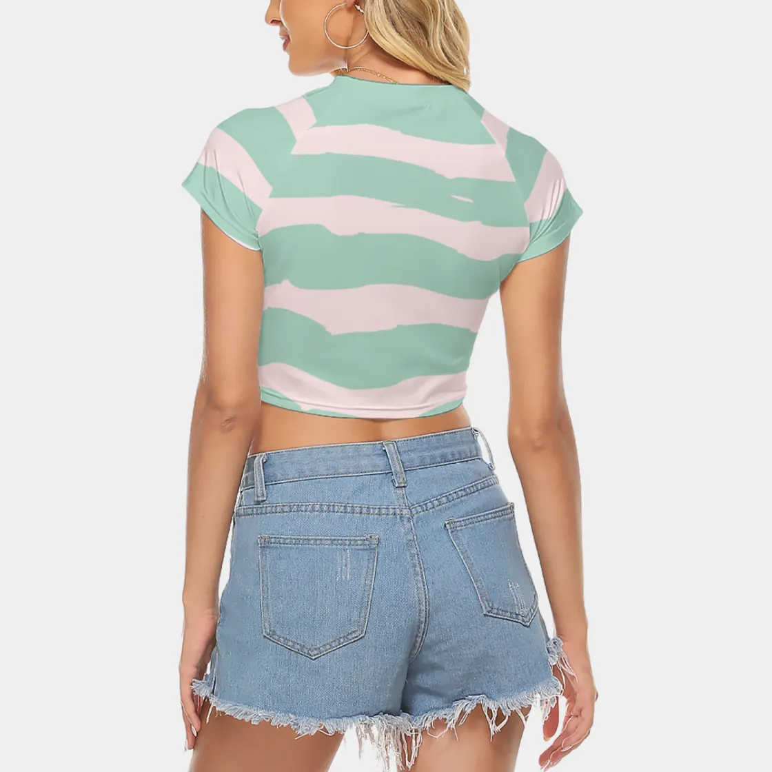 All-Over Print Women's Raglan Cropped T-shirt