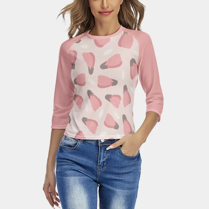All-Over Print Women's Raglan Sleeves T-shirts