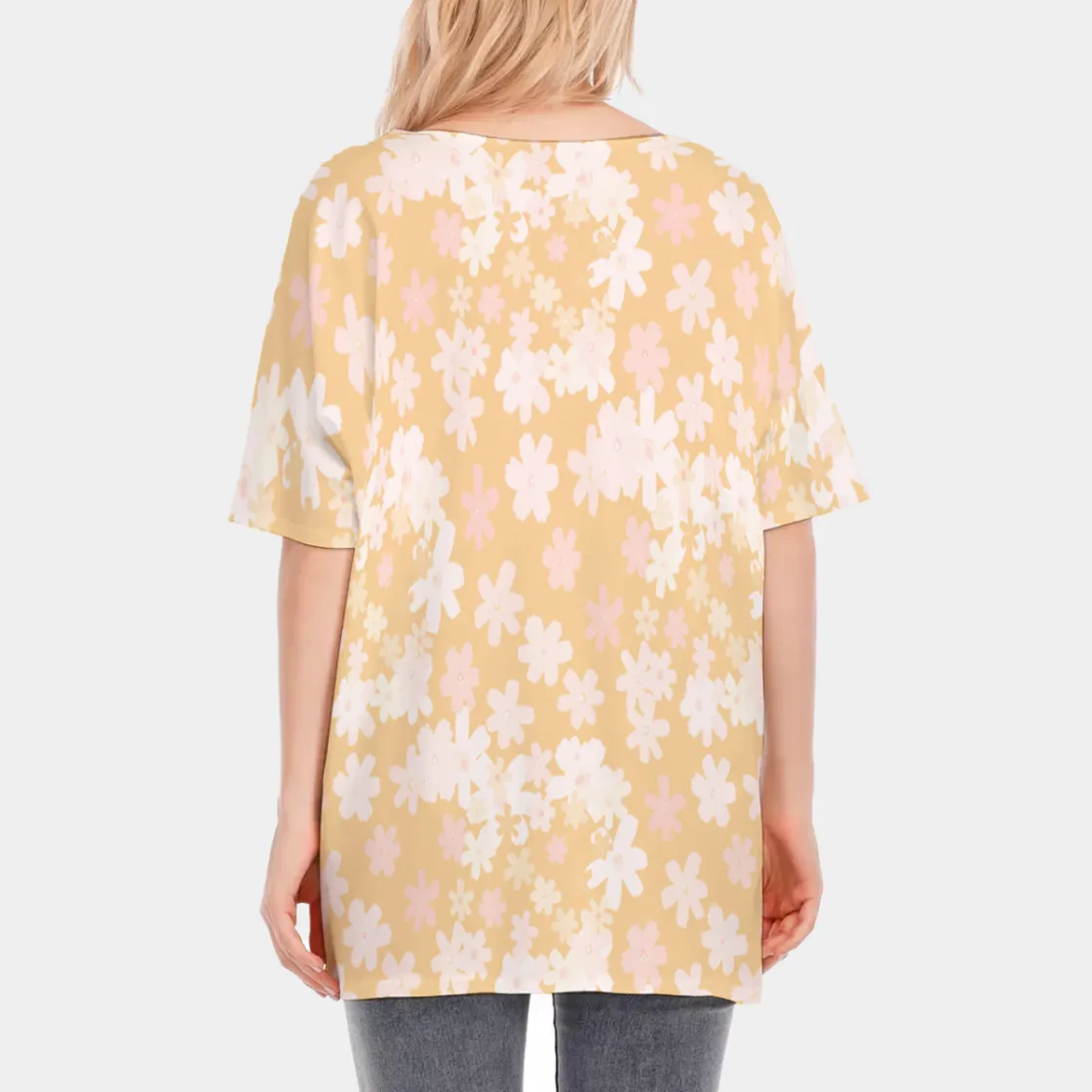 All-Over Print Women's Bat Sleeves Blouse | 190GSM Cotton