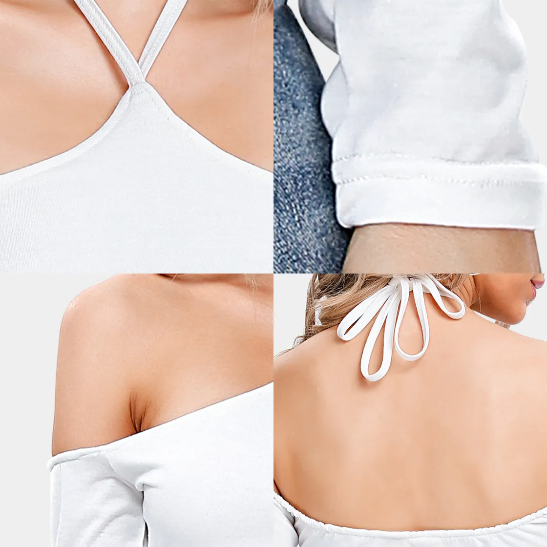 All-Over Print Women's Halter Lace-up Top