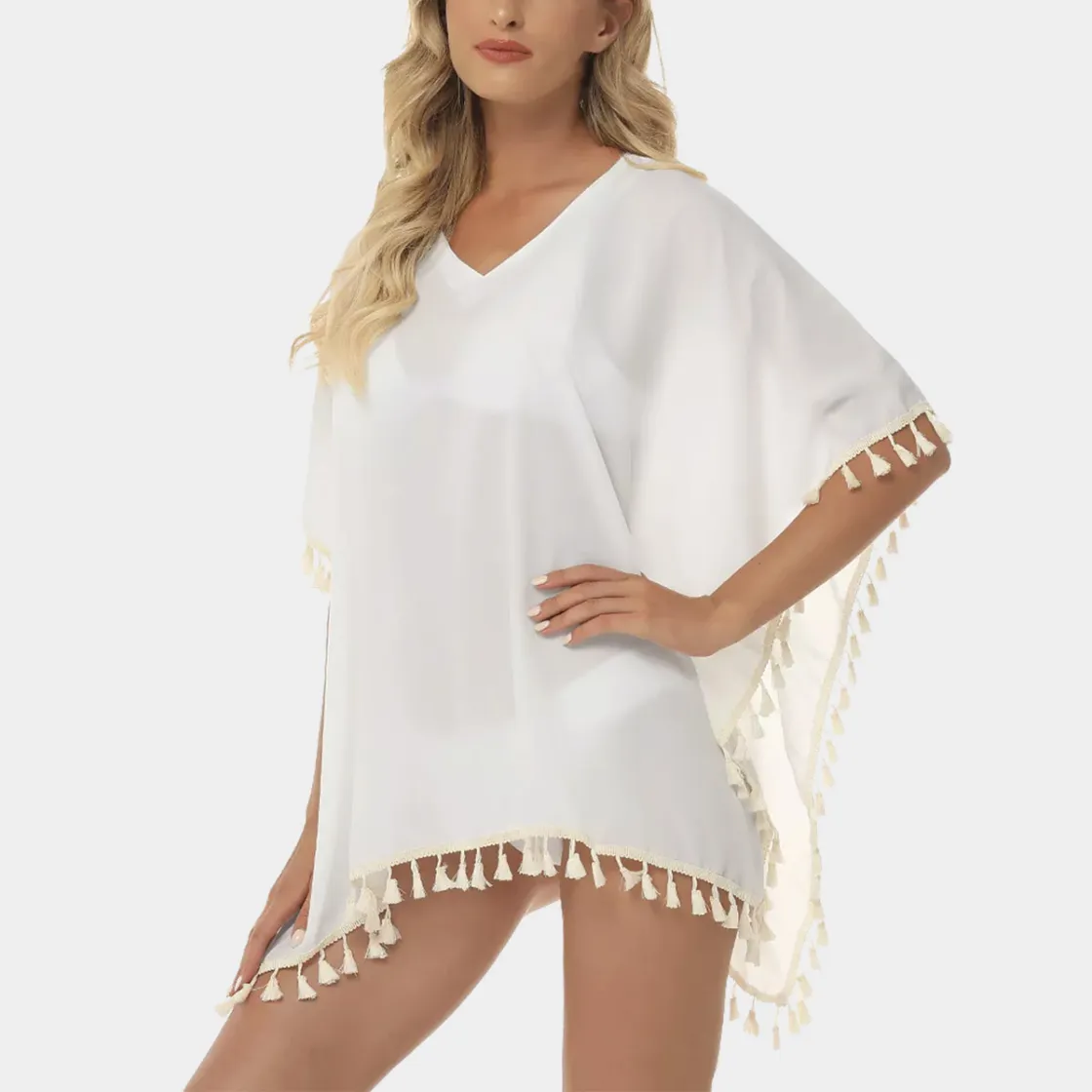 All-Over Print Women's Square Fringed Shawl