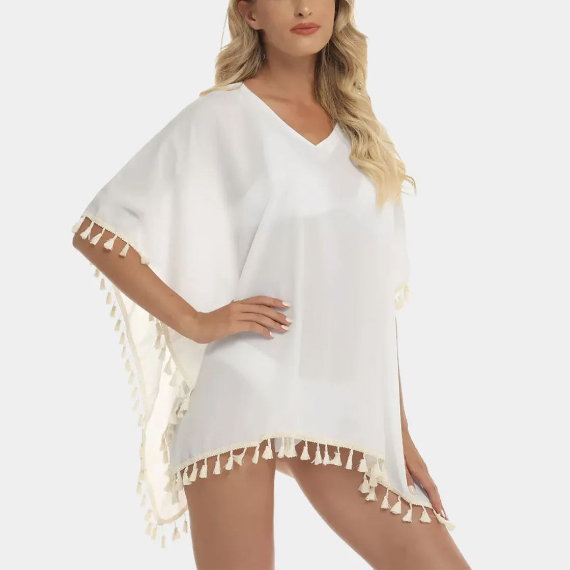 All-Over Print Women's Square Fringed Shawl