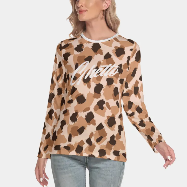 All-Over Print Women's O-neck Long Sleeve T-shirt