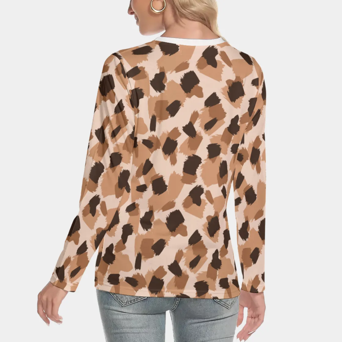 All-Over Print Women's O-neck Long Sleeve T-shirt