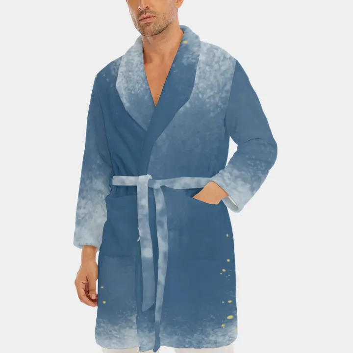 All-Over Print Men's Borg Fleece Robe