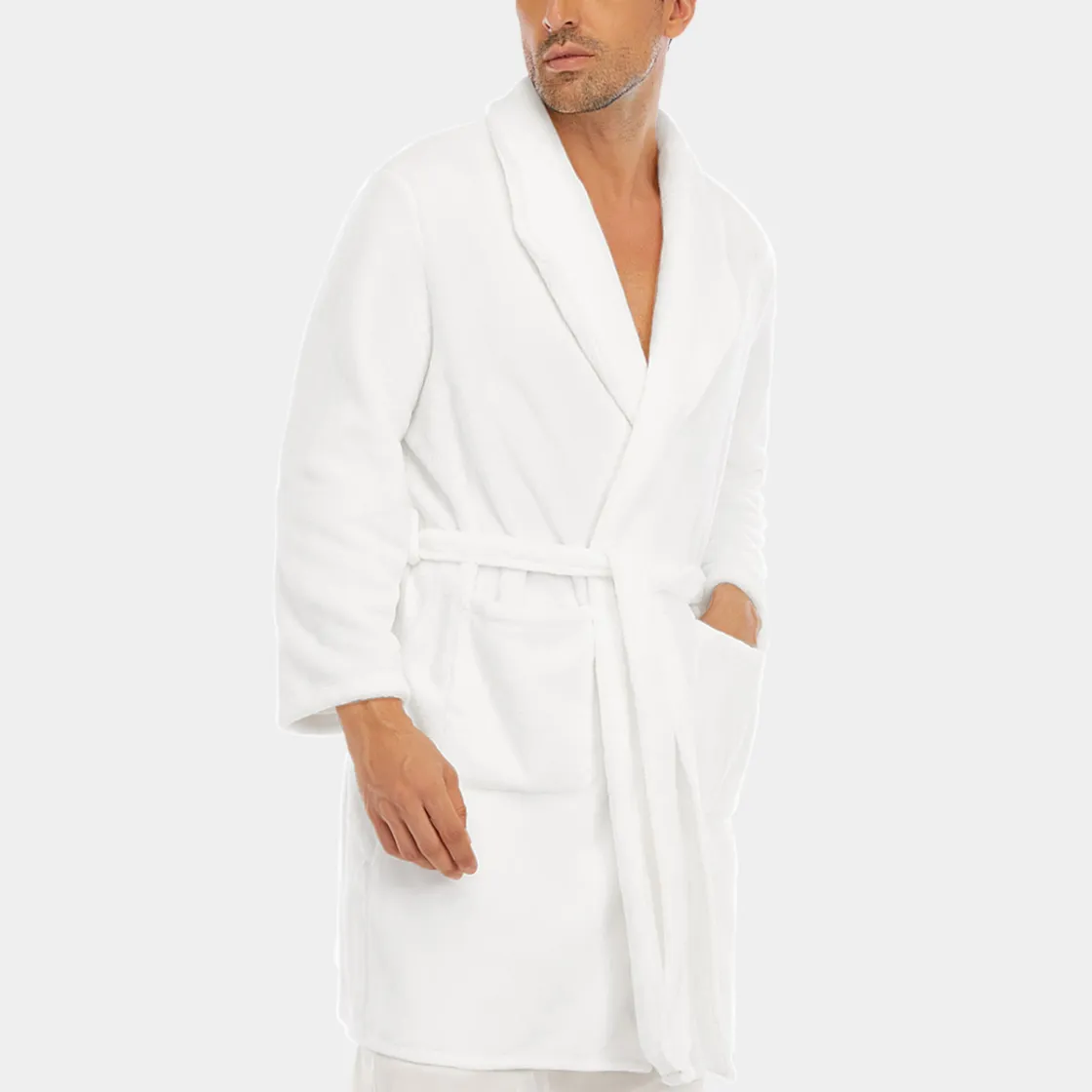 All-Over Print Men's Borg Fleece Robe