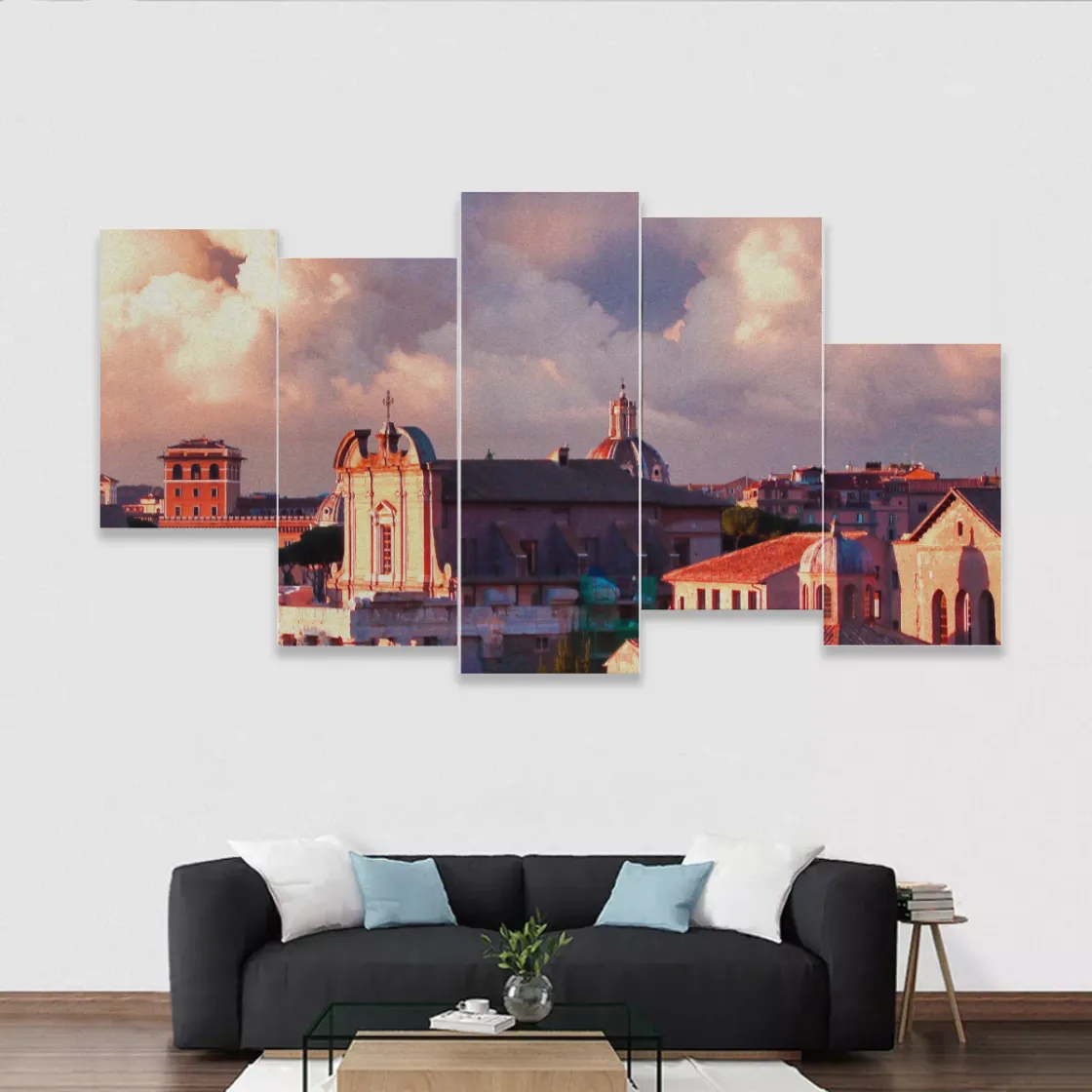 Five-piece Framed Murals