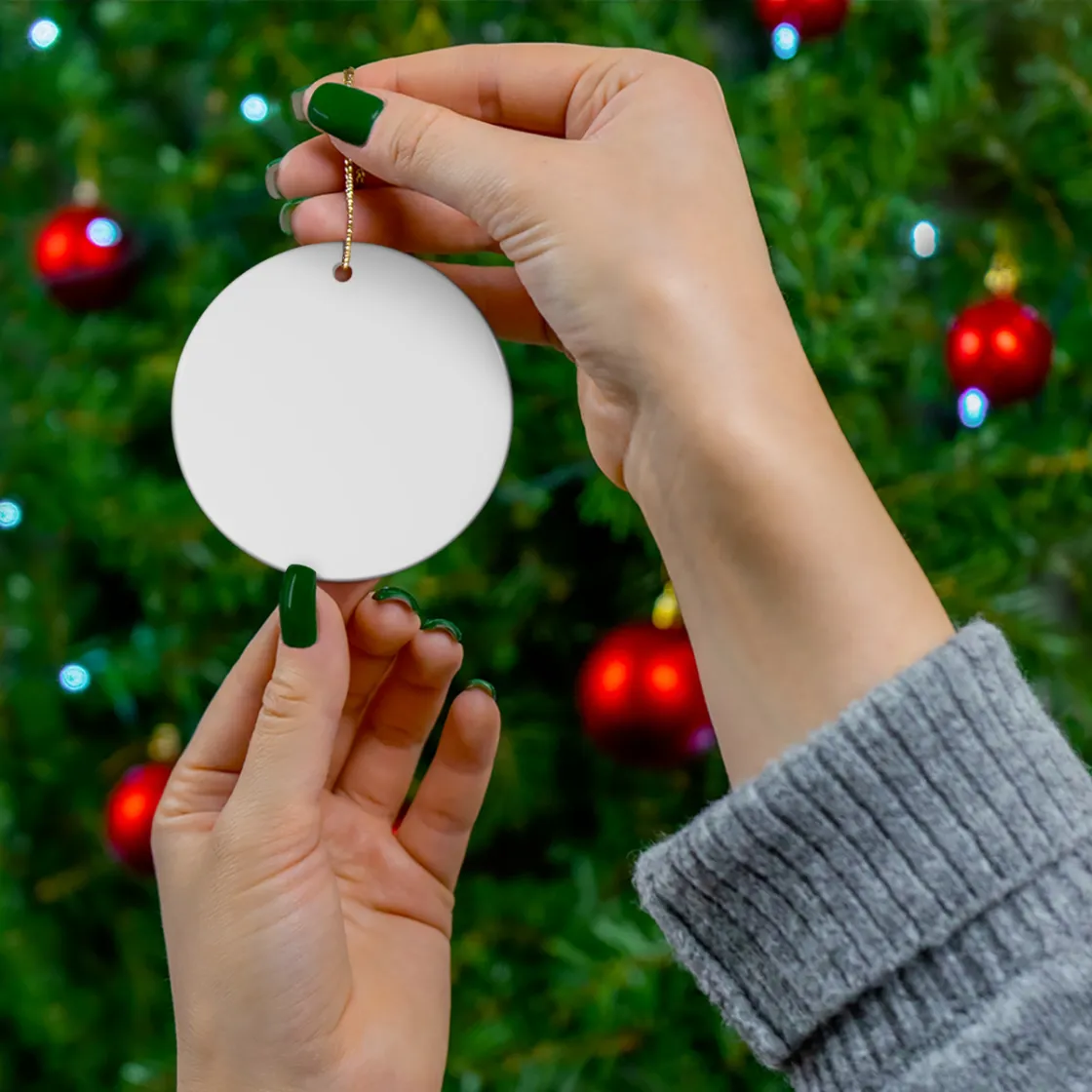 Round Christmas Ceramic Decoration Ornaments