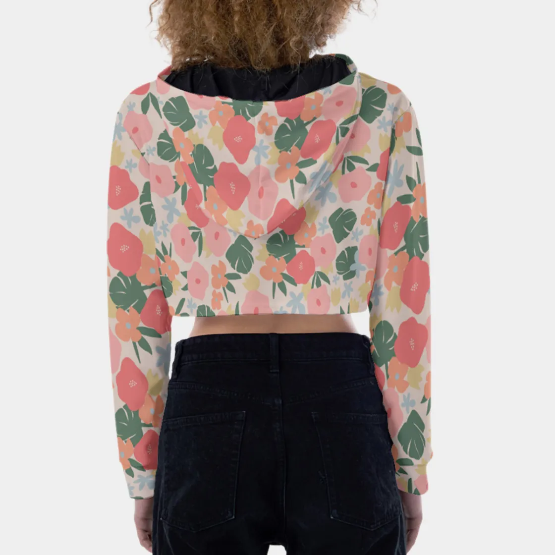 All-Over Print Women's Crop Top Hoodie