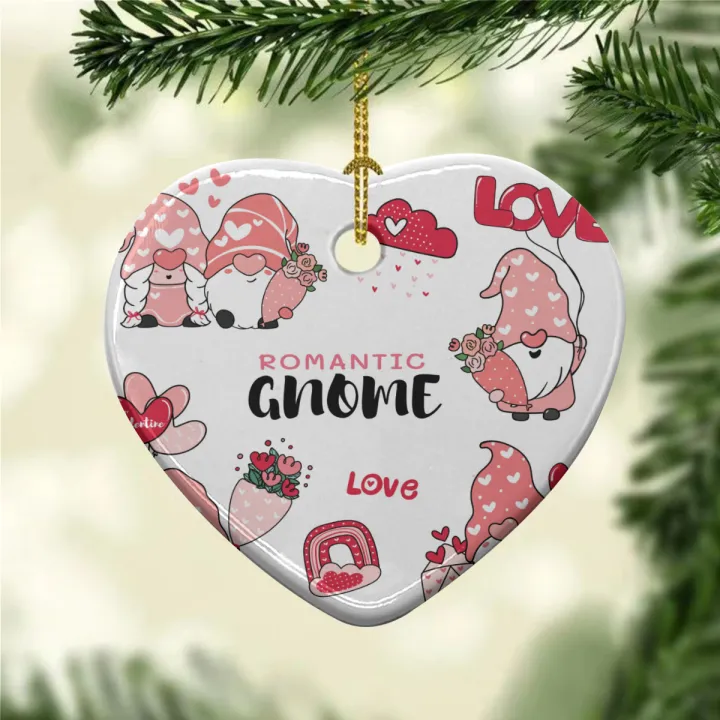 Heart Shaped Christmas Ceramic Decoration Ornaments