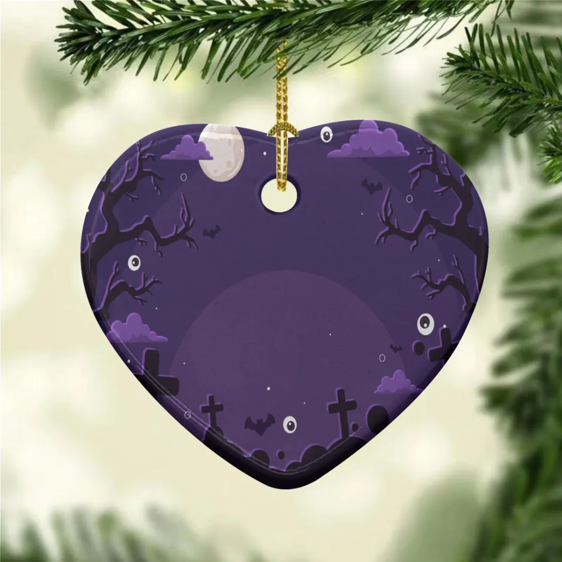 Heart Shaped Christmas Ceramic Decoration Ornaments