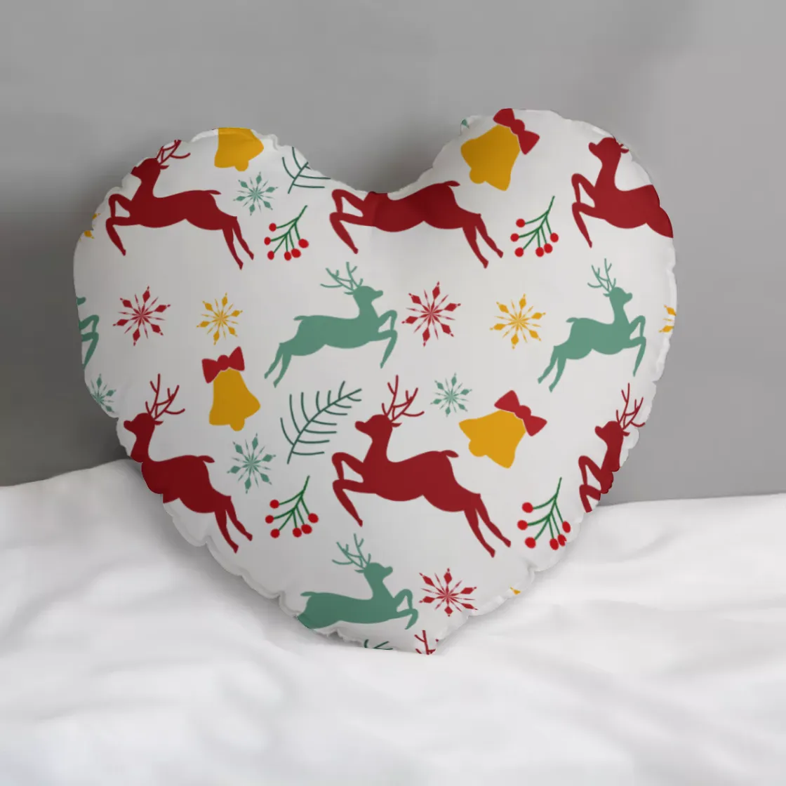 All-Over Print Heart-shaped pillow