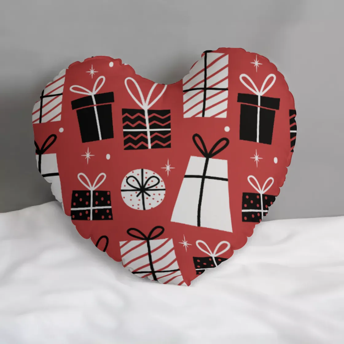 All-Over Print Heart-shaped pillow