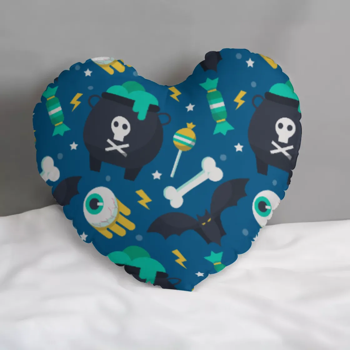 All-Over Print Heart-shaped pillow