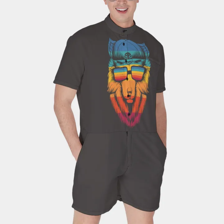 All-Over Print Men's Rompers