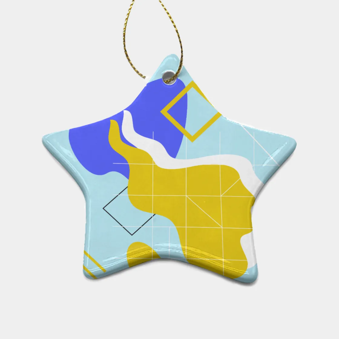 Pentagram Shape Christmas Ceramic Decoration Ornaments