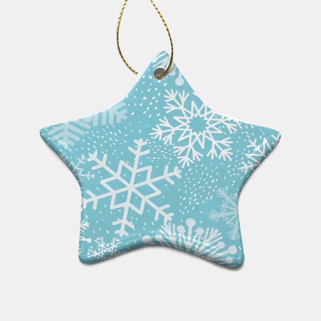 Pentagram Shape Christmas Ceramic Decoration Ornaments