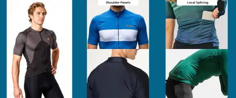 Custom cycling jersey style in blue