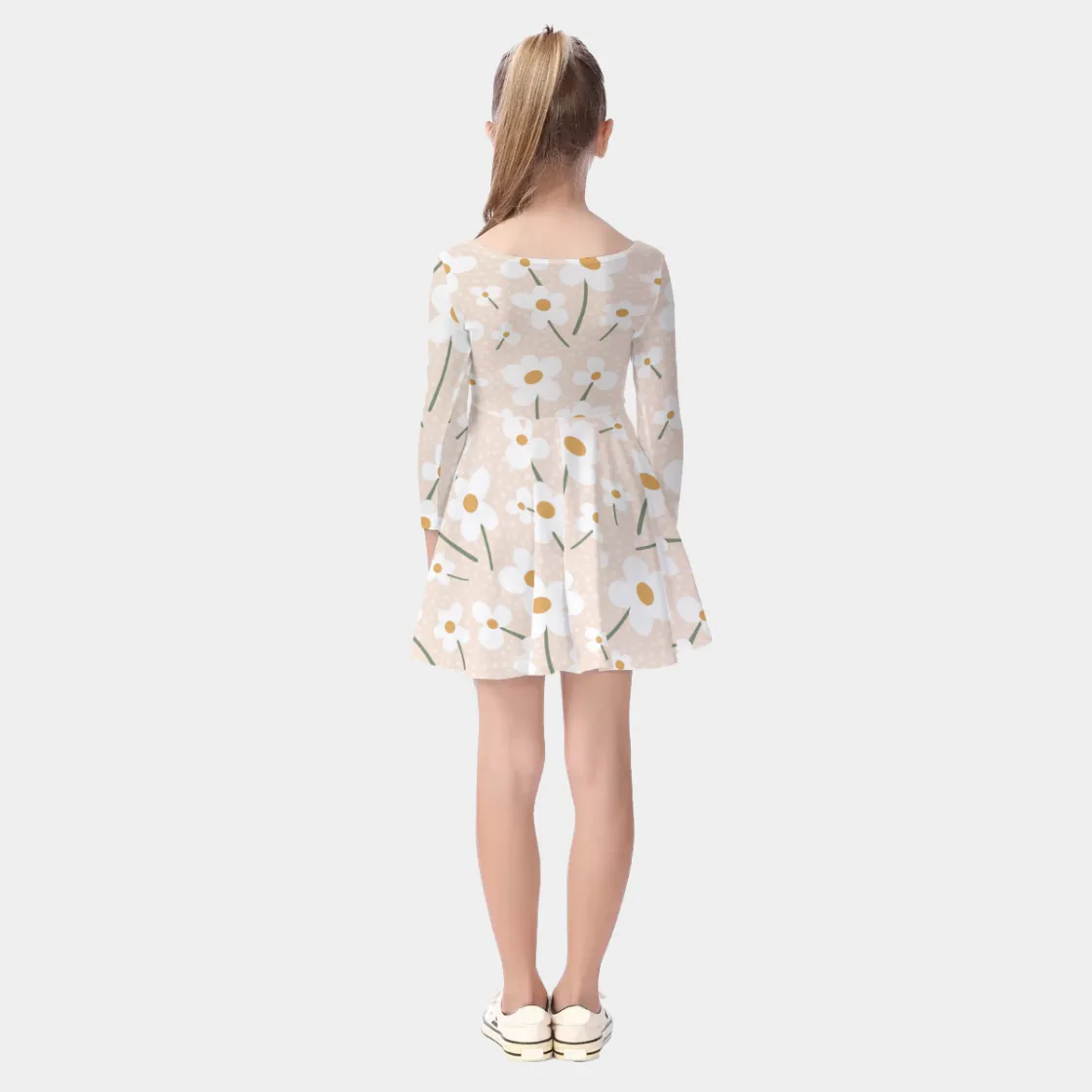 All-Over Print Kid's Long Sleeve Dress
