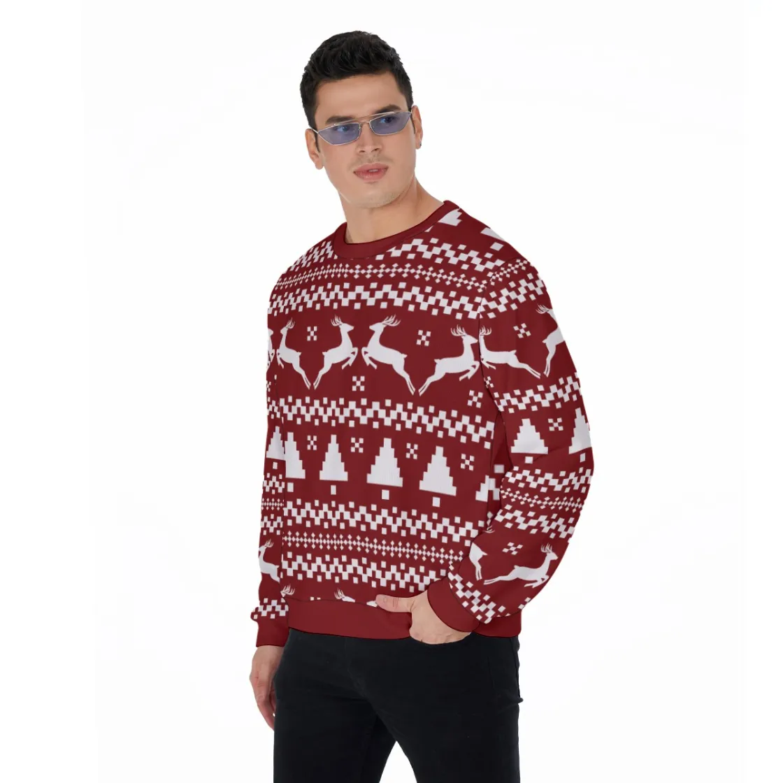 All-Over Print Men's Thicken Sweater