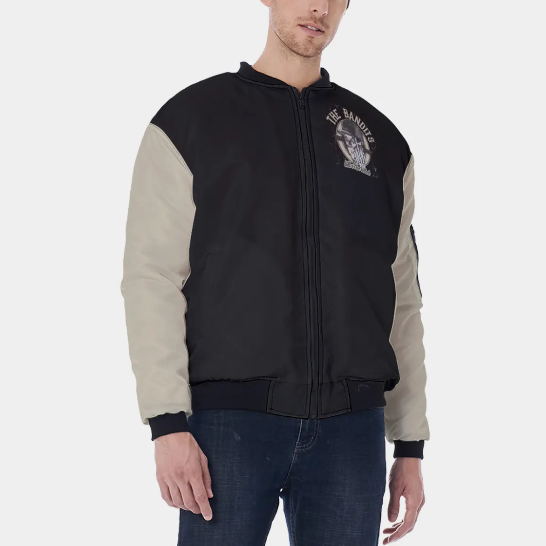 All-Over Print Men's Jacket With Sleeve Pocket