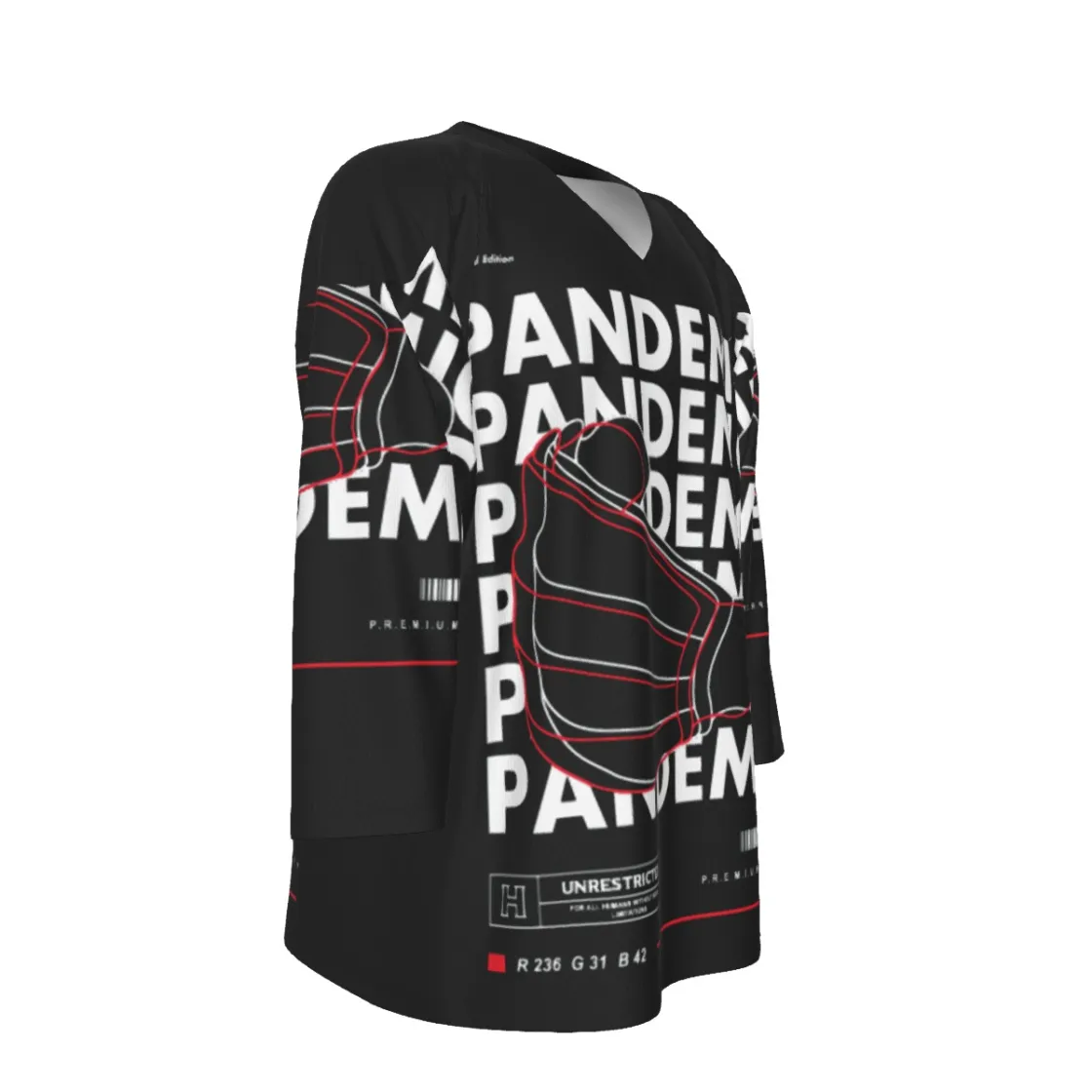 All-Over Print Men's Small Collar Hockey Jersey