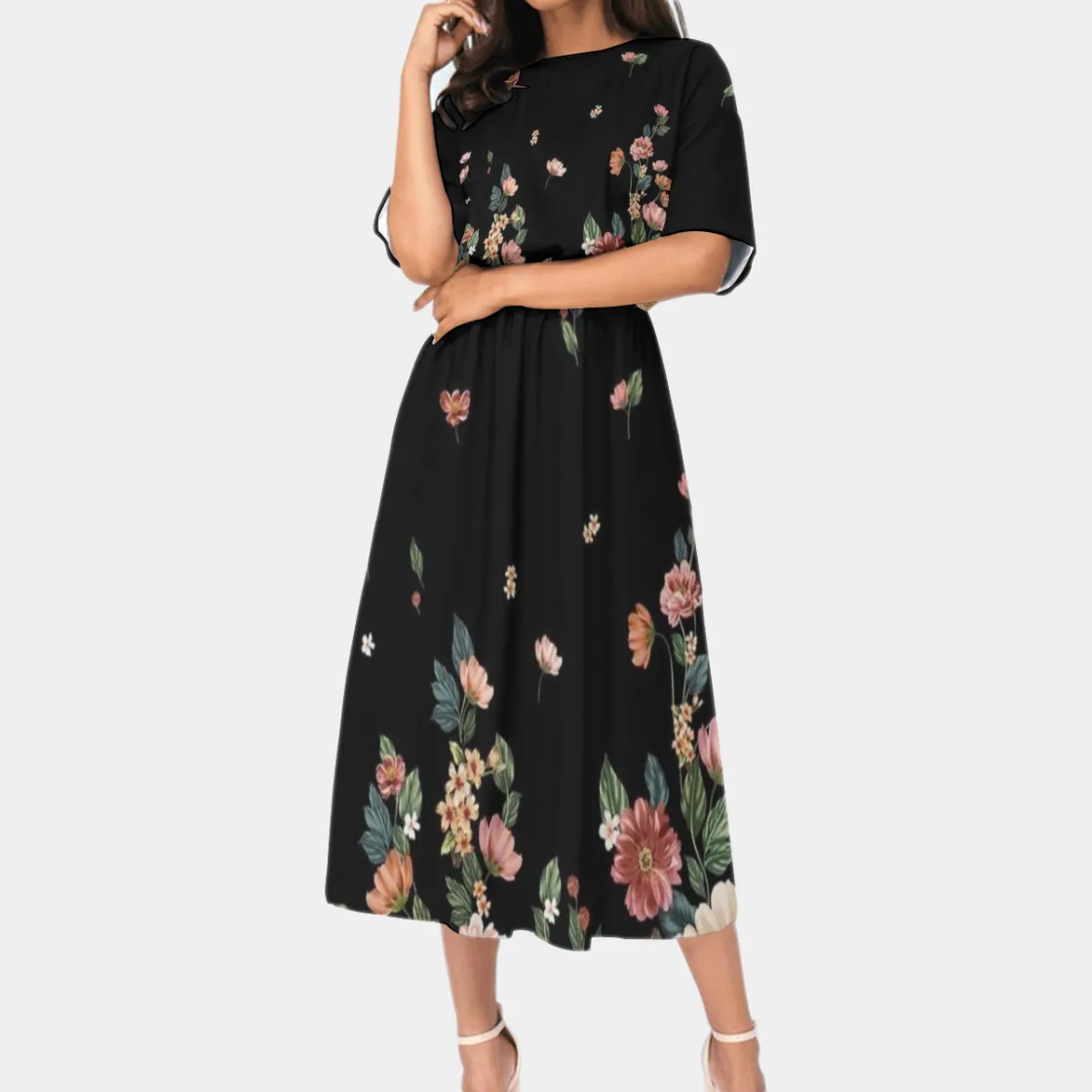 All-Over Print Women's Elastic Waist Dress