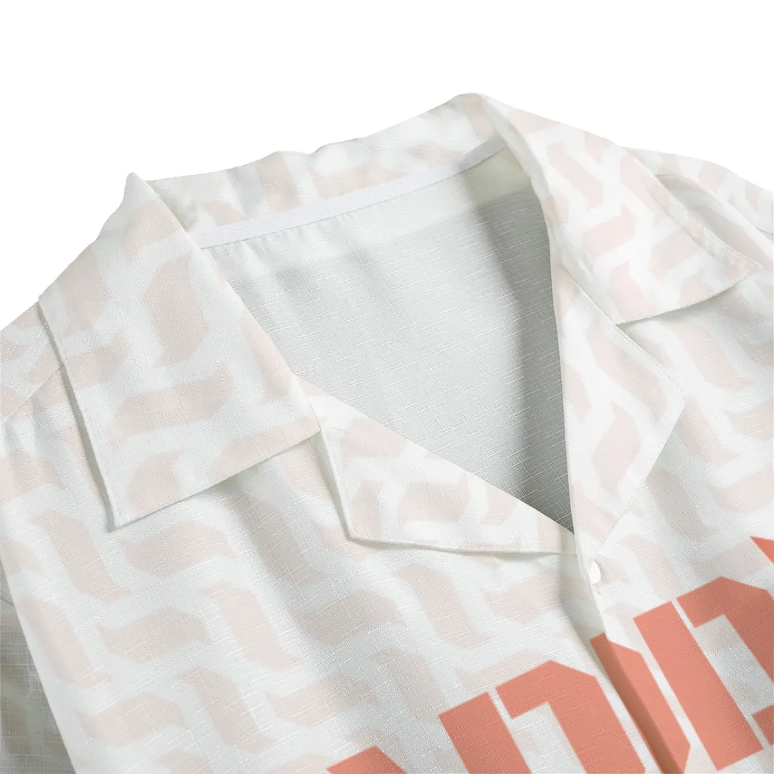 All-Over Print Men's Faux Linen Hawaiian Shirt