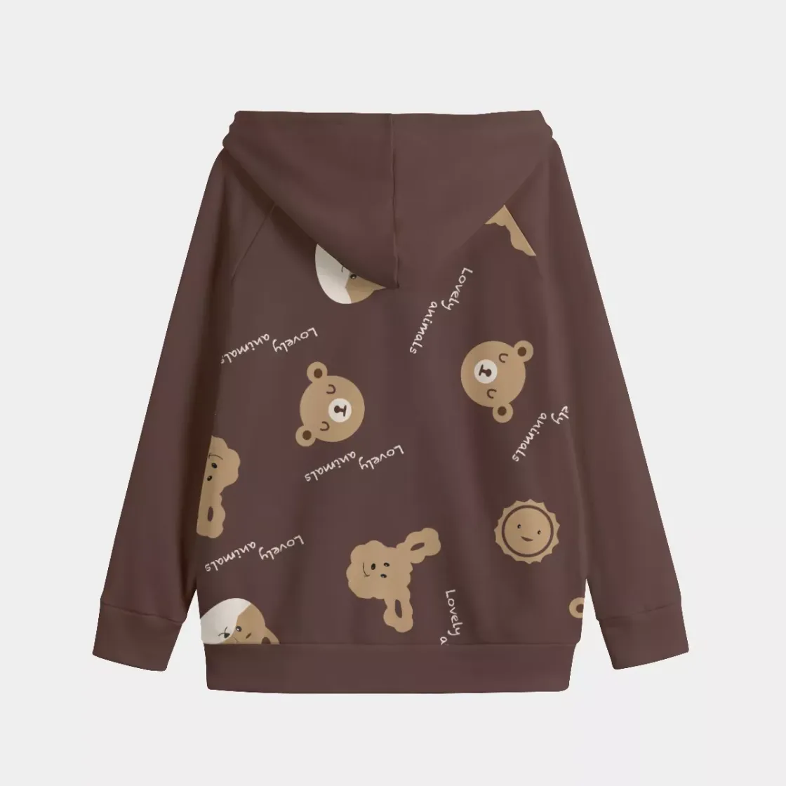 All-Over Print Kid's Zip Up Raglan Sleeve Hoodie | 310GSM Cotton