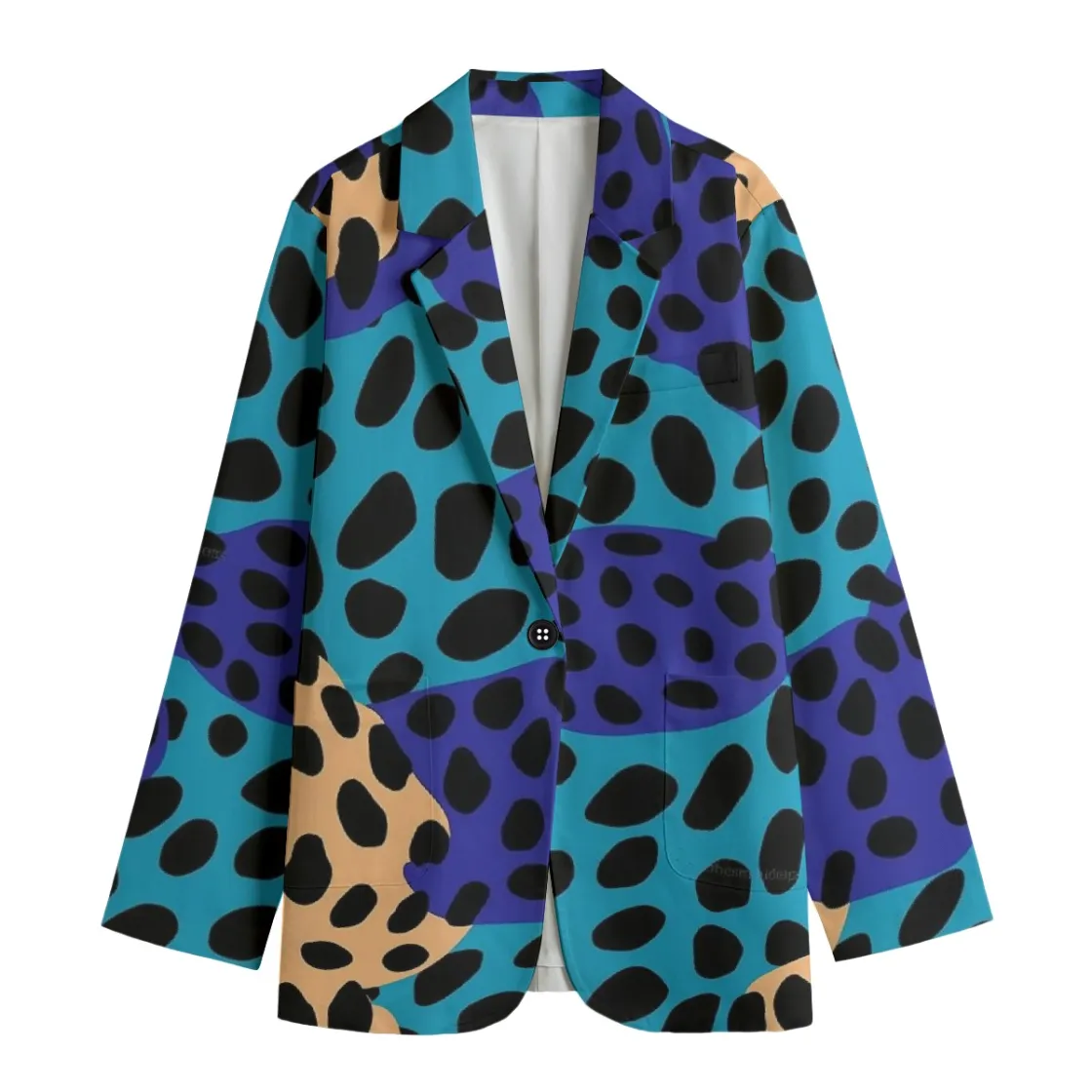All-Over Print Women's Leisure Blazer|Combination version