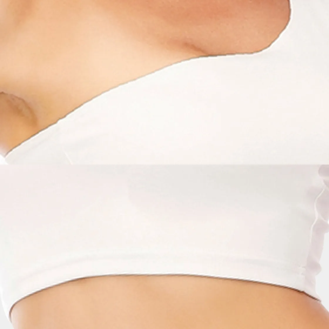 All-Over Print Women's One-Shoulder Cropped Top