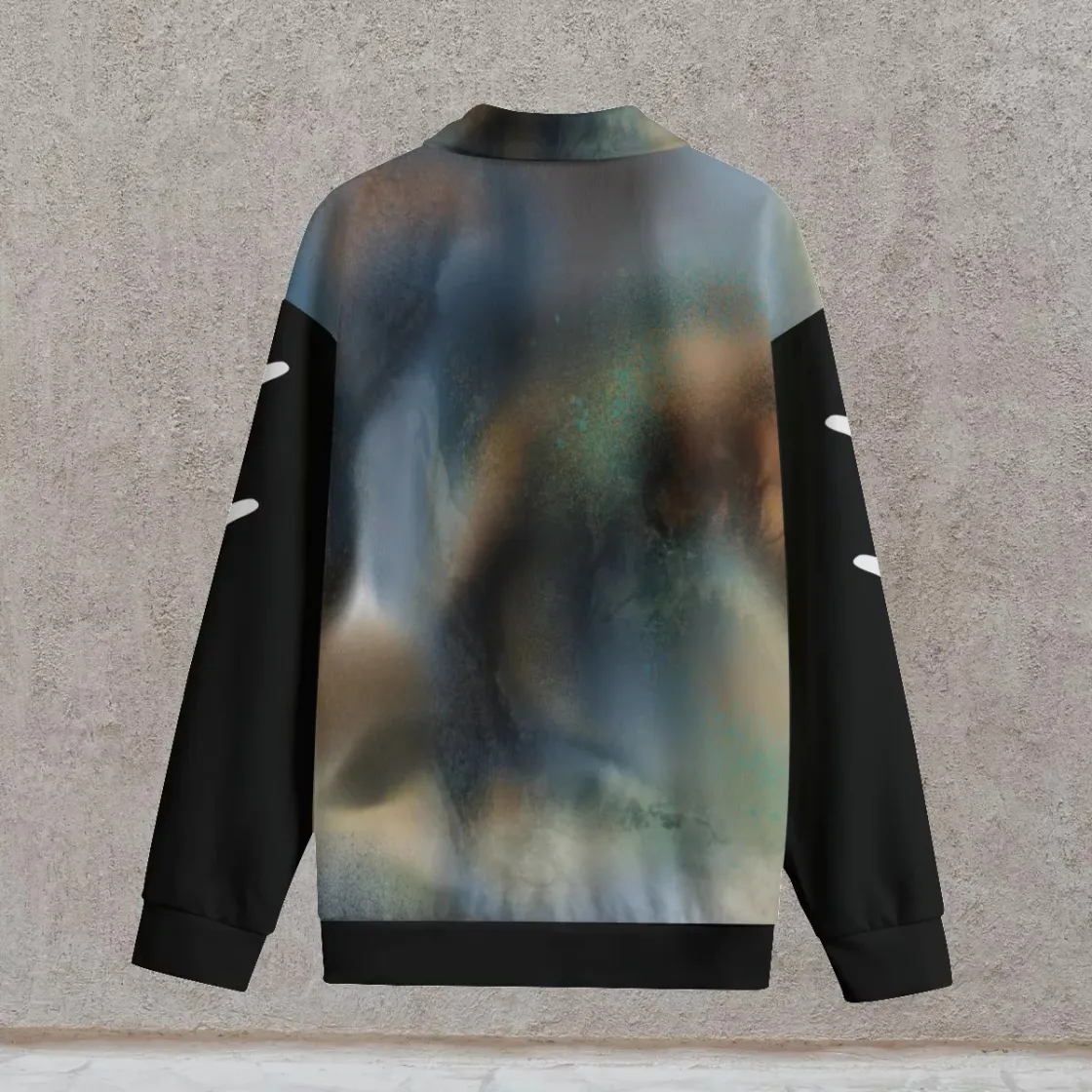 All-Over Print Unisex Lapel Collar Sweater