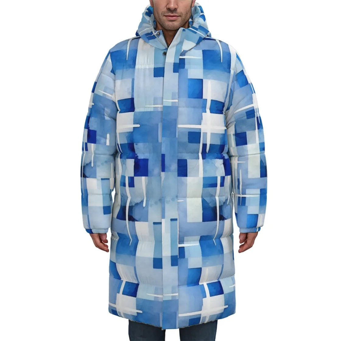 All-Over Print Unisex Long Down Jacket