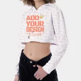 All-Over Print Women's Crop Top Hoodie