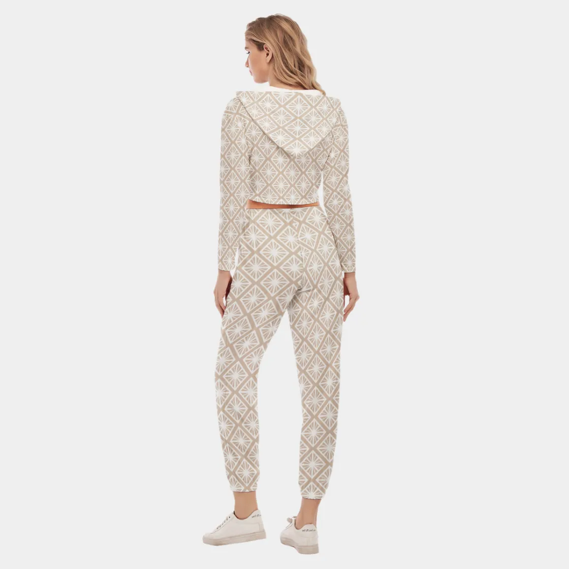 All-Over Print Women's Crop Hoodie Sports Set