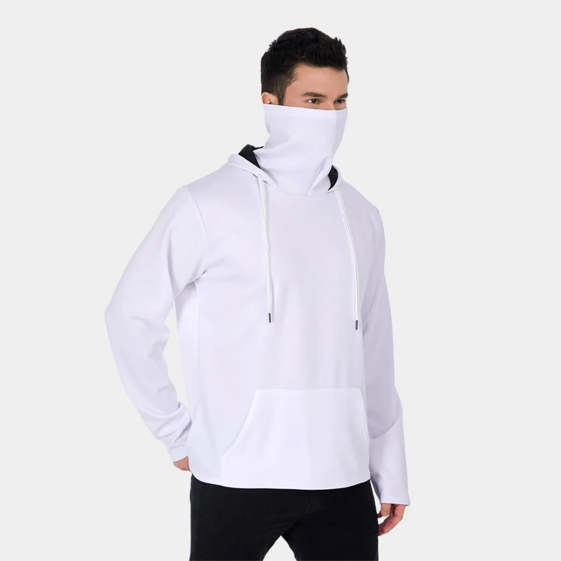 All-Over Print Men's Pullover Hoodie With Mask