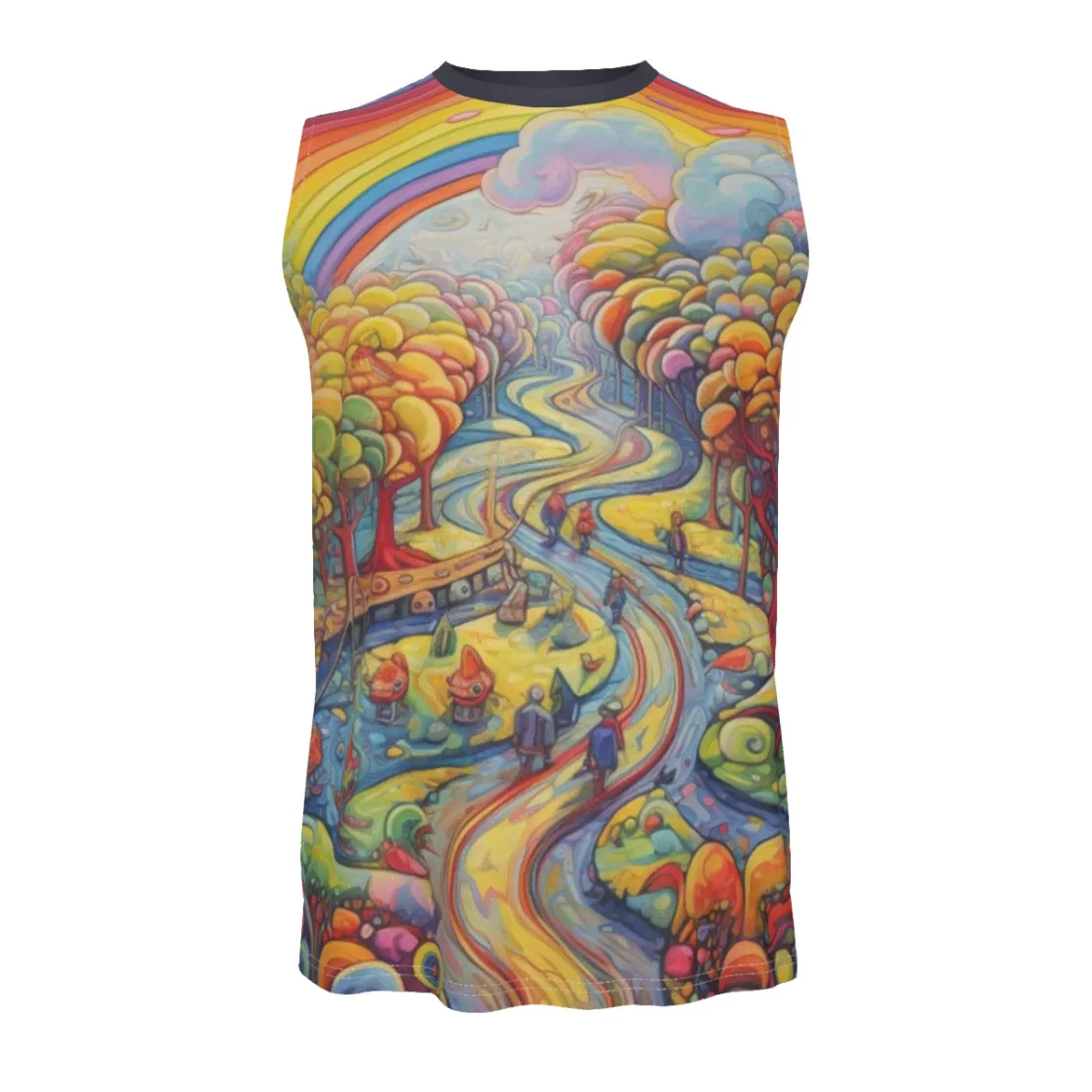 All-Over Print Men's O-neck Tank Top|210GSM