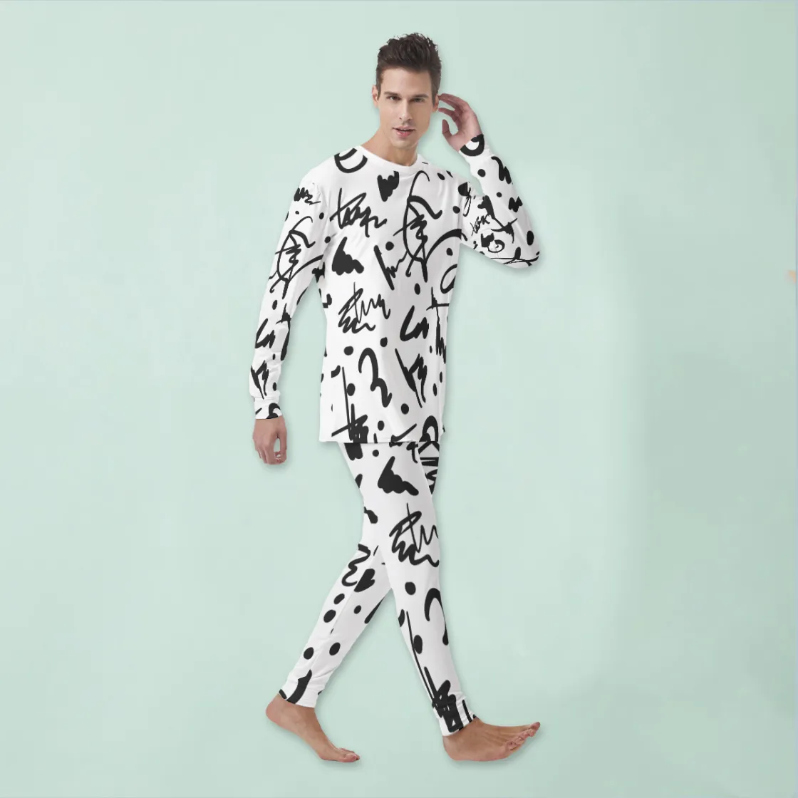 All-Over Print Men's Pajamas