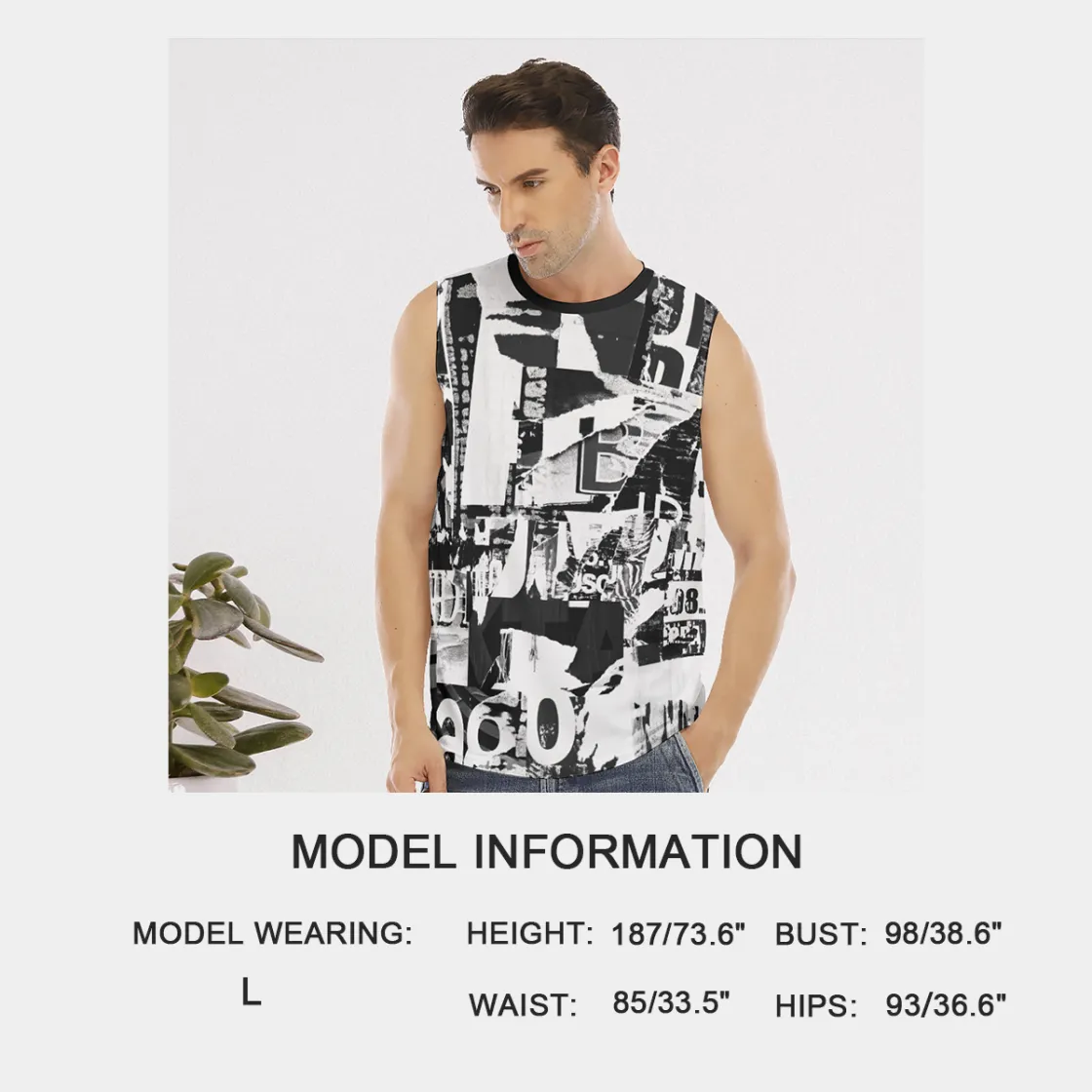 All-Over Print Men's O-neck Tank Top
