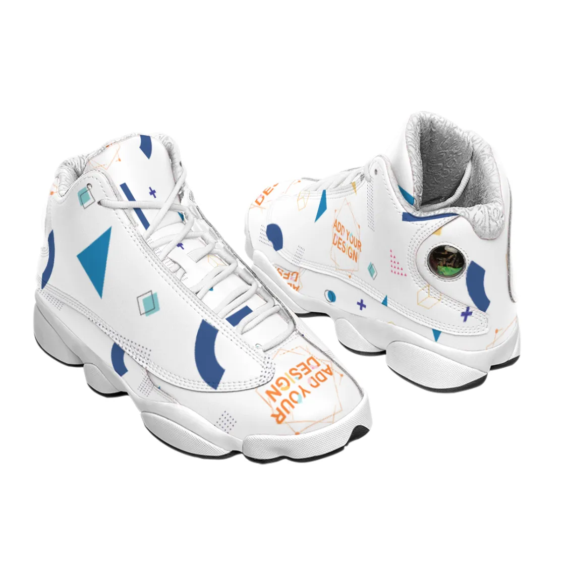 Men's Curved Basketball Shoes With Thick Soles