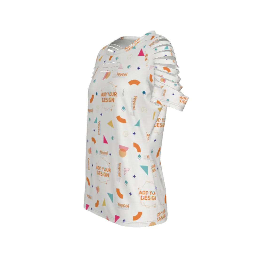 All-Over Print Women's Ripped T-Shirt